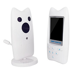 Wewoo Babyphone vidéo & Babycam 2.4 pouces LCD 2.4GHz surveillance sans fil bébé moniteur, prise en charge bidirectionnelle, moniteur de température, vision nocturne blanc