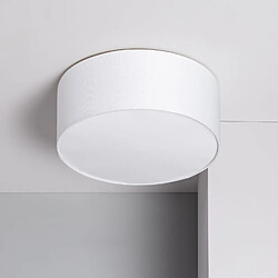 Ledkia Plafonnier Rond Tissu Korsade Ø450 mm Blanc