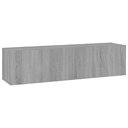 vidaXL Armoire murale TV Sonoma gris 120x30x30 cm Bois d'ingénierie