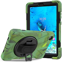 Coque en TPU + Silicone avec béquille pivotante à 360° et fente pour stylo camouflage pour votre Lenovo Tab M8 8 TB-8505F/8505X 2019