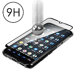 Avizar Coque Nokia 4.2 Souple Transparent et Film Ecran Verre Trempé Contour noir pas cher