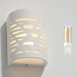 Acheter Goeco Applique Murale LED 5W Lumière Blanche Applique Intérieure Moderne Lampe Murale en Plâtre pour Salle de Bain Salon Chambre Escalier Couloir Lumière Blanche Chaude 3000K