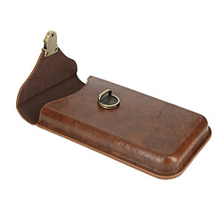 Avizar Étui Ceinture Vertical pour Smartphone 6.7 pouces Porte carte Clip Marron Foncé