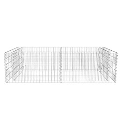 Avis vidaXL Jardinière à gabion Acier galvanisé 180 x 90 x 50 cm