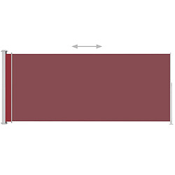 Acheter vidaXL Auvent latéral rétractable de patio 200x500 cm Rouge