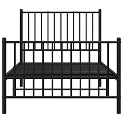 Acheter vidaXL Cadre de lit métal sans matelas avec pied de lit noir 90x200 cm