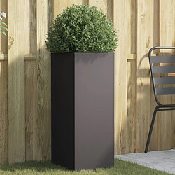 Maison Chic Jardinière,Bac à fleurs - pot de fleur noir 32x27,5x75 cm acier laminé à froid -GKD42950