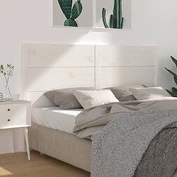 vidaXL Tête de lit Blanc 126x4x100 cm Bois massif de pin