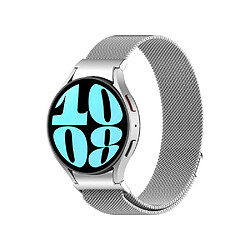 Eko Bracelet pour Samsung Galaxy Watch 4 / 5 / 6 en acier inoxydable type milanais Argent