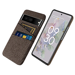 Coque en TPU anti-griffes avec porte-cartes, marron pour votre Google Pixel 7