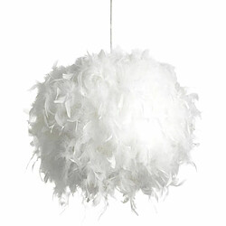 Paris Prix Lampe Suspension Plumes Evergreen 120cm Blanc