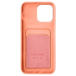 Avizar Coque iPhone 14 Pro Max Silicone Souple Porte-carte rose