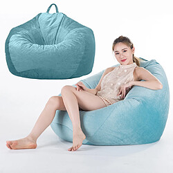 Avis Couverture de sac de haricots en velours extra-large avec housse de canapé 100x120cm bleu ciel