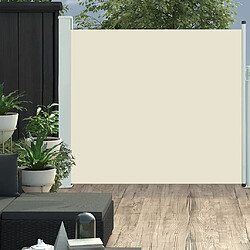 vidaXL Auvent latéral rétractable de patio 170x300 cm Crème