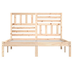 Acheter Maison Chic Lit adulte - Lit simple Cadre de lit,Structure du lit Contemporain Bois de pin massif 140x200 cm -MN38403