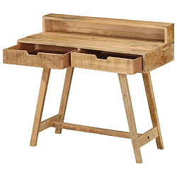 Avis Maison Chic Bureau,Table de travail pour chambre 100x45x90 cm Bois de manguier brut solide -GKD80119