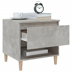 Acheter Maison Chic Lot de 2 Tables de chevet,Table de nuit,Table d'appoint pour salon Gris béton 50x46x50 cm Bois d’ingénierie -MN25327