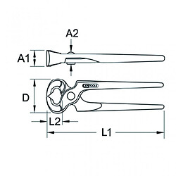 KS TOOLS 116.1400 Tenaille russe KS gainée 10 - 250mm pas cher