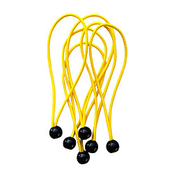 Avis 6 Pièces 15cm Heavy Duty Bungee Cordon Attachez Cordon Canopy Bretelles Jaune