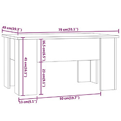 vidaXL Table basse Chêne fumé 79x49x41 cm Bois d'ingénierie pas cher