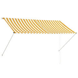 Maison Chic Store banne | Auvent rétractable de porte | Marquise Brise-soleil 250x150 cm Jaune et blanc -GKD11202