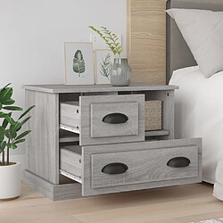 Avis Maison Chic Table de chevet, Table de Nuit pour chambre salon sonoma gris 60x39x45 cm