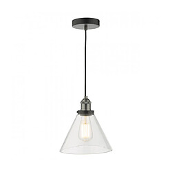 Luminaire Center Suspension Ray Nickel antique,verre 1 ampoule 2,3cm