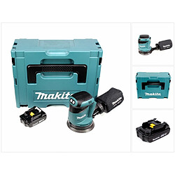 Makita DBO 180 Y1J Ponceuse excentrique sans fil, 18V + 1x Batterie 1,5Ah + Makpac - sans chargeur