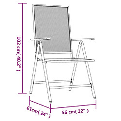 vidaXL Ensemble à manger de jardin 3 pcs anthracite acier pas cher