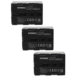 Vhbw EXTENSILO 3x Batteries compatible avec Sony DCR-DVD91, DCR-PC101, DCR-PC103, DCR-PC105 appareil photo, reflex numérique (3200mAh, 7,4V, Li-ion)