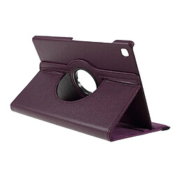 Acheter Etui en PU texture itchi avec support rotatif à 360 ° violet pour votre Samsung Galaxy Tab S5e SM-T720