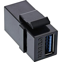 InLine USB 3.1 Keystone Snap-In Einsatz - USB-A Buchse / Buchse - schwarz (76202L)