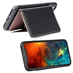 Avis Wewoo Coque Housse en cuir magnétique pour iPhone X, avec fentes porte-cartes & porte-monnaie & cadre photo noir