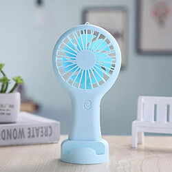 (Bleu) Mini Ventilateur Portatif Ventilateur de Bureau Petit Refroidisseur De Refroidissement USB Rechargeable