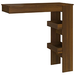 vidaXL Table bar murale Chêne marron 102x45x103,5 cm Bois d'ingénierie