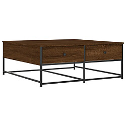 vidaXL Table basse chêne marron 100x99x40 cm bois d'ingénierie