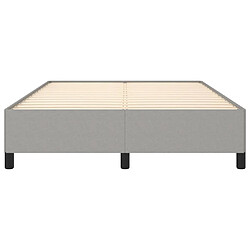 Maison Chic Lit adulte - Lit simple Cadre de lit,Structure du lit Contemporain Gris clair 140x190 cm Tissu -MN18179 pas cher