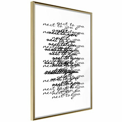 Paris Prix Affiche Murale Encadrée Love Letter 20 x 30 cm Or