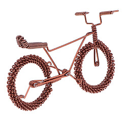 Avis modèle de vélo en métal vintage w / fleur roue artisanat jouet cadeau décor café