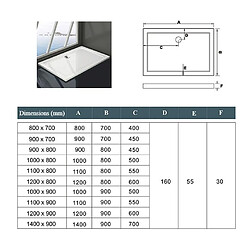 Acheter receveur de douche 120x80x3cm