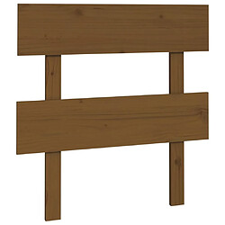 Maison Chic Tête de lit scandinave,Meuble de chambre Marron miel 103,5x3x81 cm Bois massif de pin -MN69473