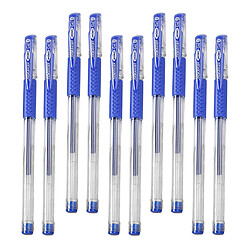 10pcs 0.5mm Nib moyen recharges rouleau stylo à bille gel stylo lisse écriture bleu pas cher