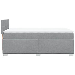 Acheter Vidaxl Sommier à lattes de lit avec matelas gris clair 80x200 cm tissu