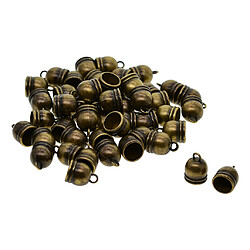 50pcs 10mm Bell End Cap Mesh Kumihimo Cord Gland DIY Making Antique Bronze