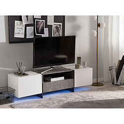 Beliani Meuble TV Blanc RUSSEL