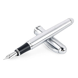 Wewoo X750 papeterie stylo-plume en acier inoxydable plume moyenne stylos encre cadeau d'école d'écoletaille de 1.0mm Argent