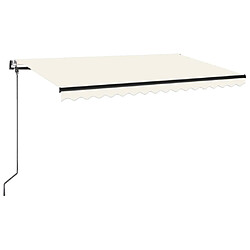 vidaXL Auvent rétractable automatique 400x350 cm Crème