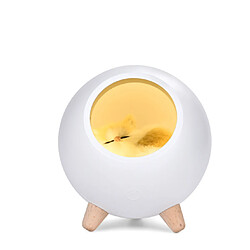 Universal Mignon petit animal maison ambiance LED veilleuse chat maison tactile dimmer lampe de table cadeau enfant bébé chambre à coucher décoration | veilleuse