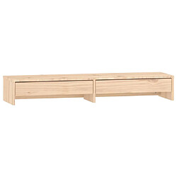 vidaXL Support pour moniteur 100x27x15 cm Bois de pin solide