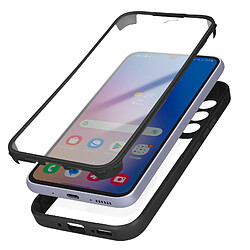 Avizar Coque 360° pour Galaxy A34 5G Dos Rigide Protection Écran Souple Contour Noir